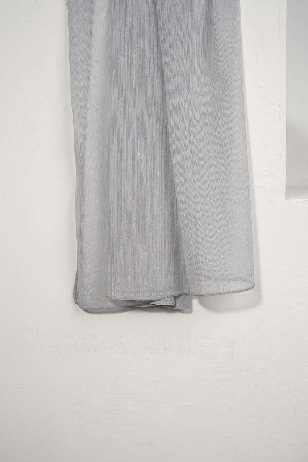 Zari Chiffon - Pewter Pleat