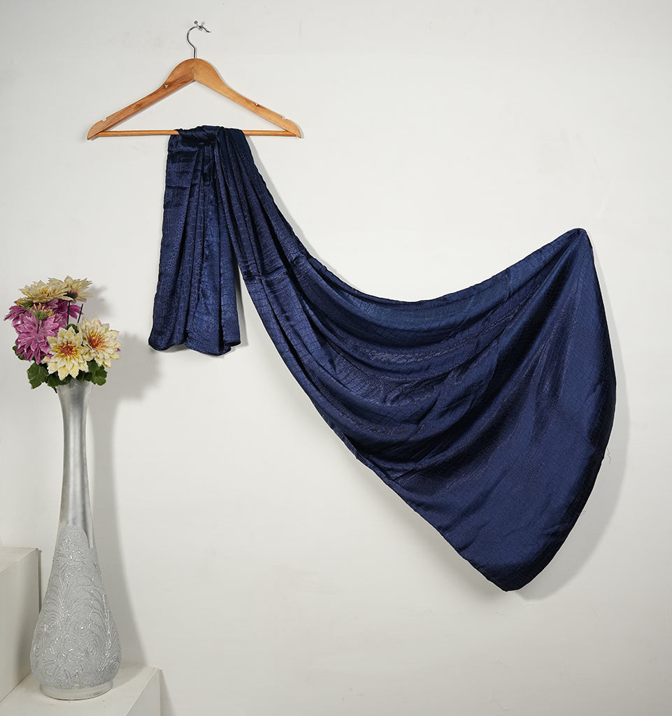 Textured Silk - Navy Blue