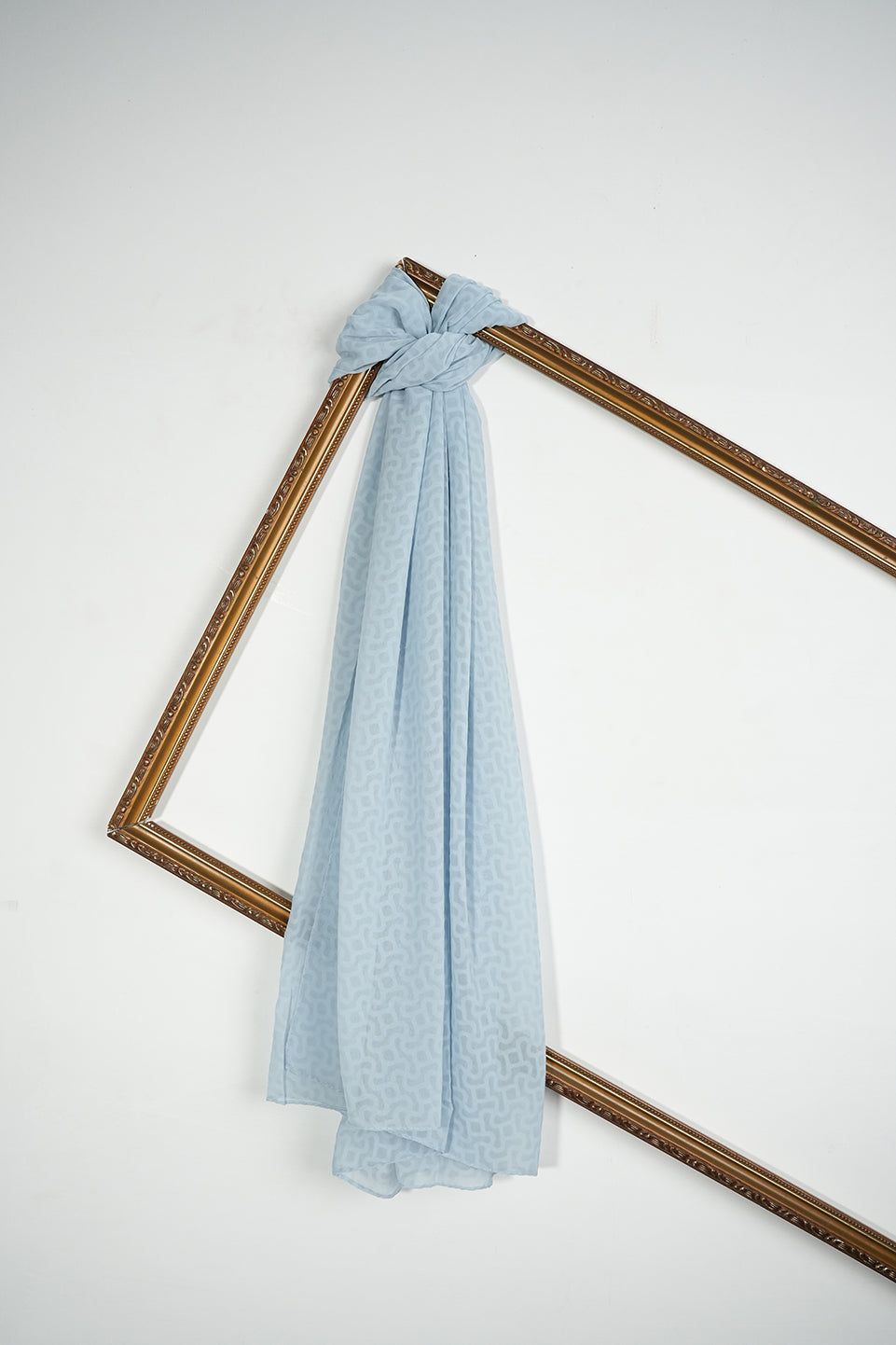 Self Patterned Georgette - Baby Blue
