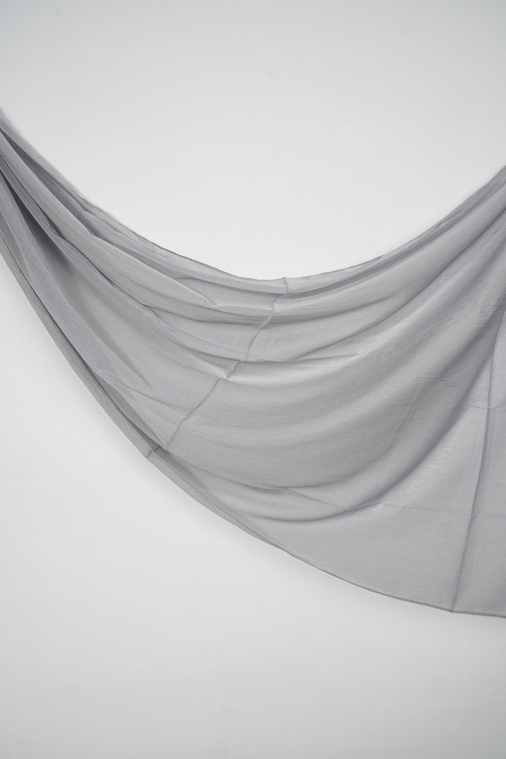 Zari Chiffon - Pewter Pleat