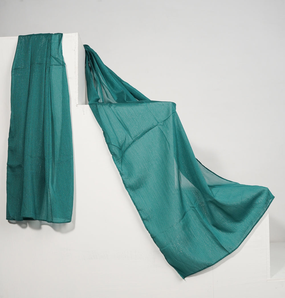 Zari Chiffon - Emerald Glint
