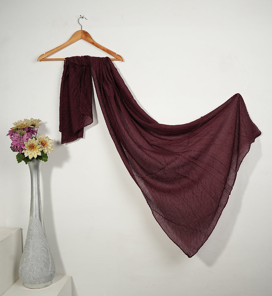 Crinkle Lawn - Burgundy