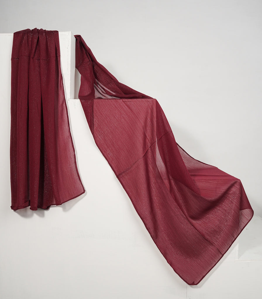 Zari Chiffon - Deep Cherry Glow