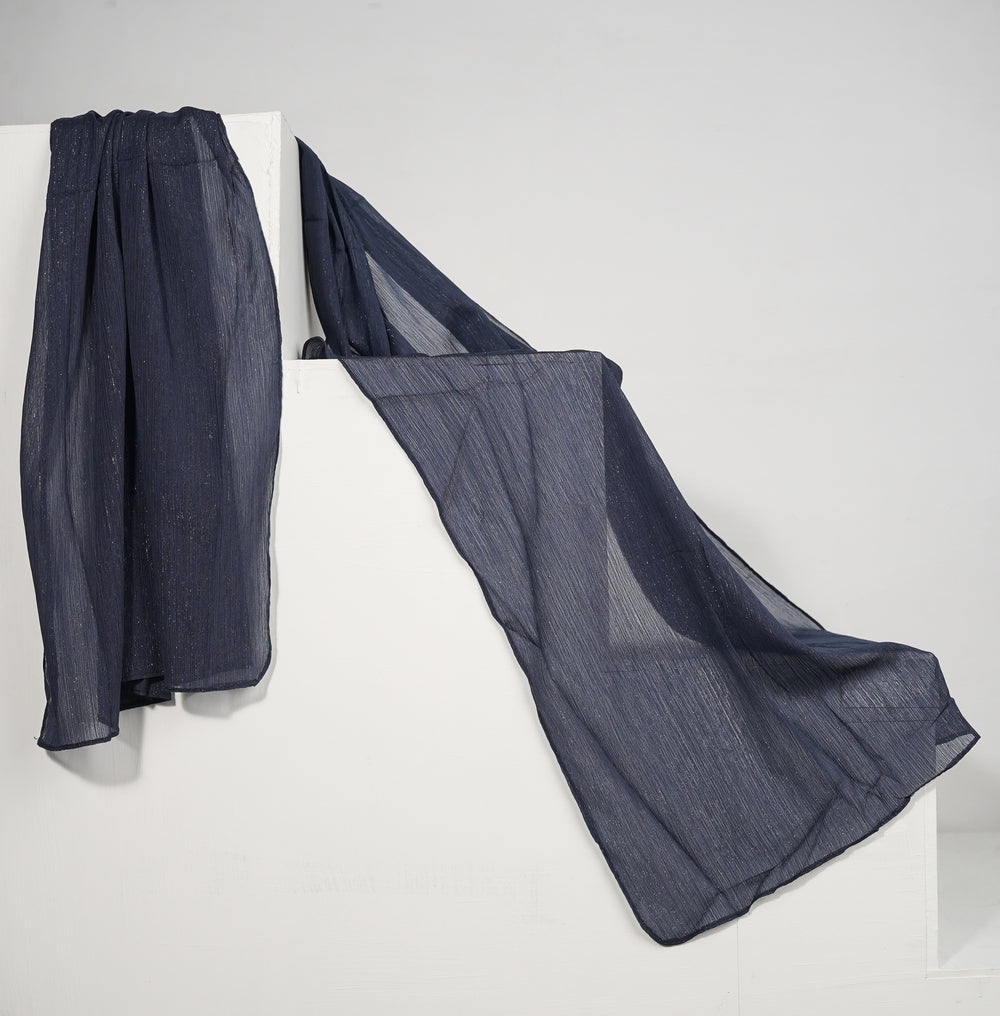 Zari Chiffon - Deep Navy