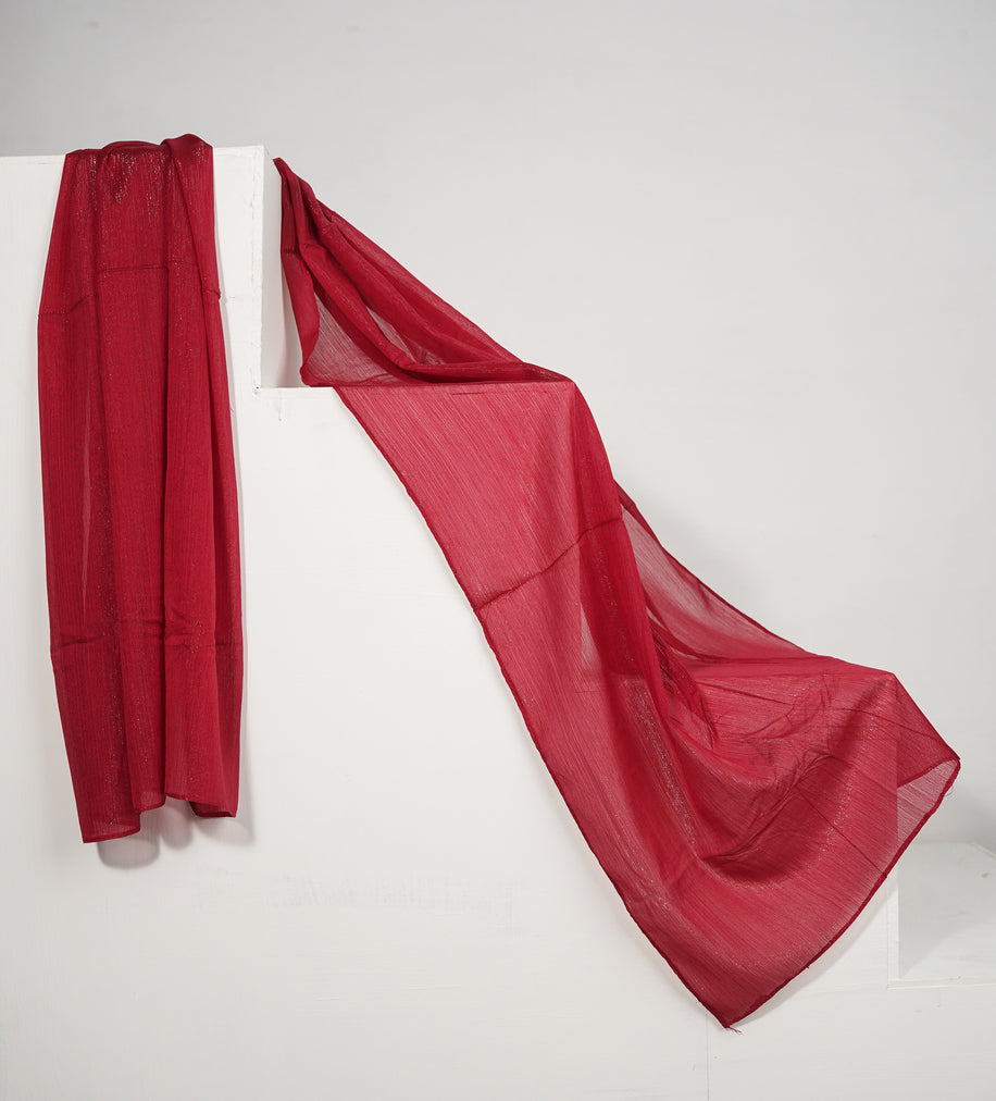 Zari Chiffon - Garnet Red
