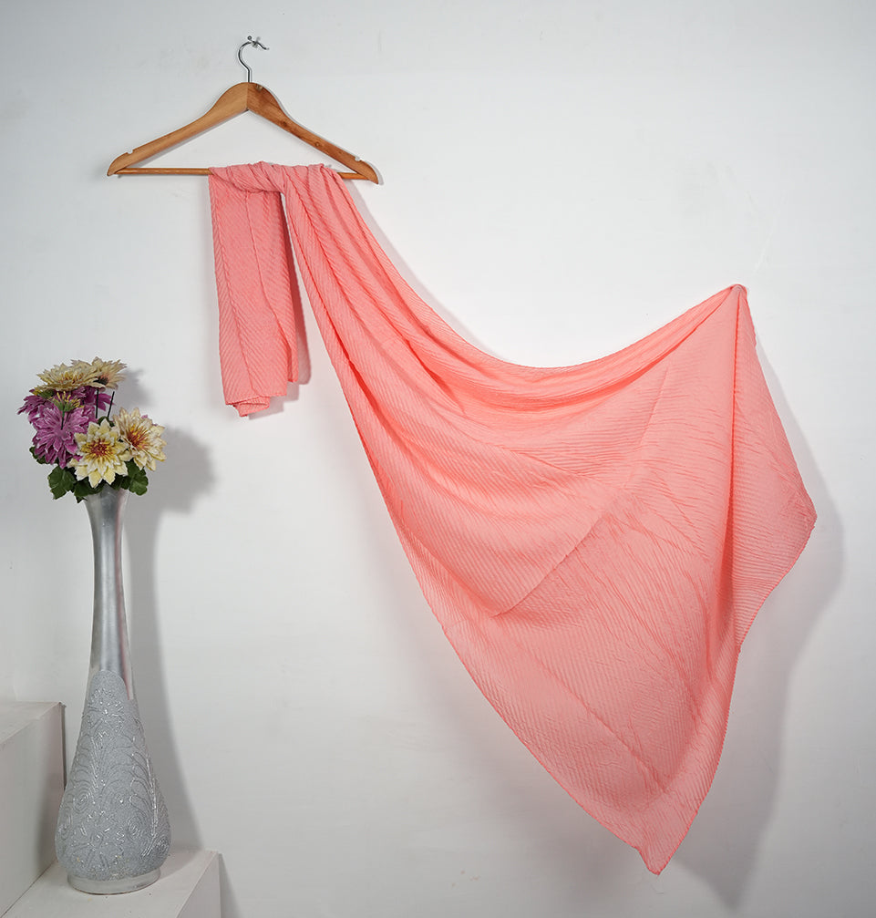 Crinkle Lawn - Apricoat Peach