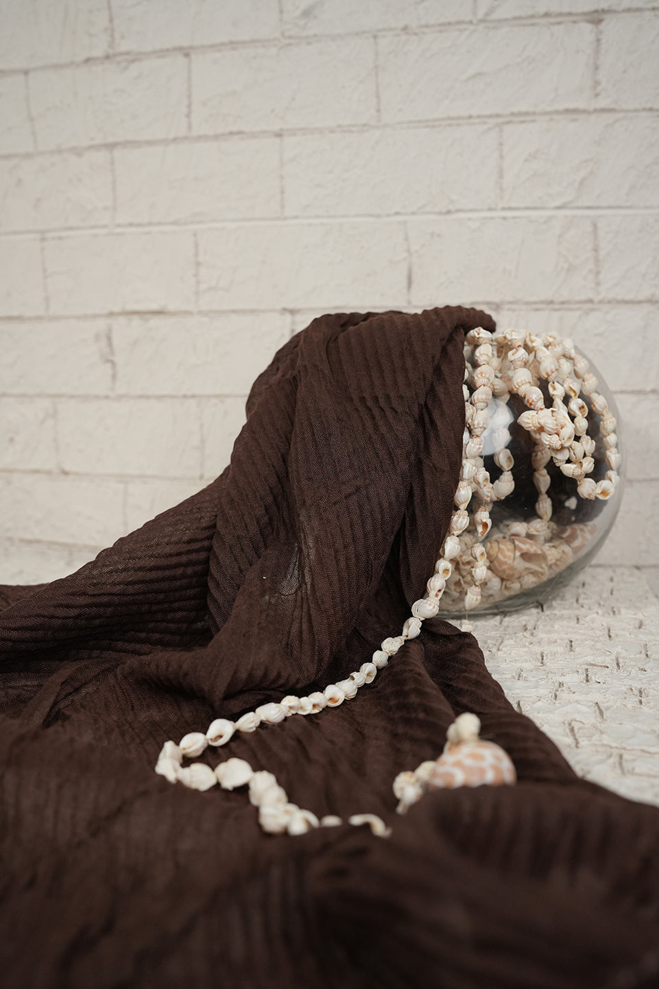 Crinkle Lawn - Espresso Brown