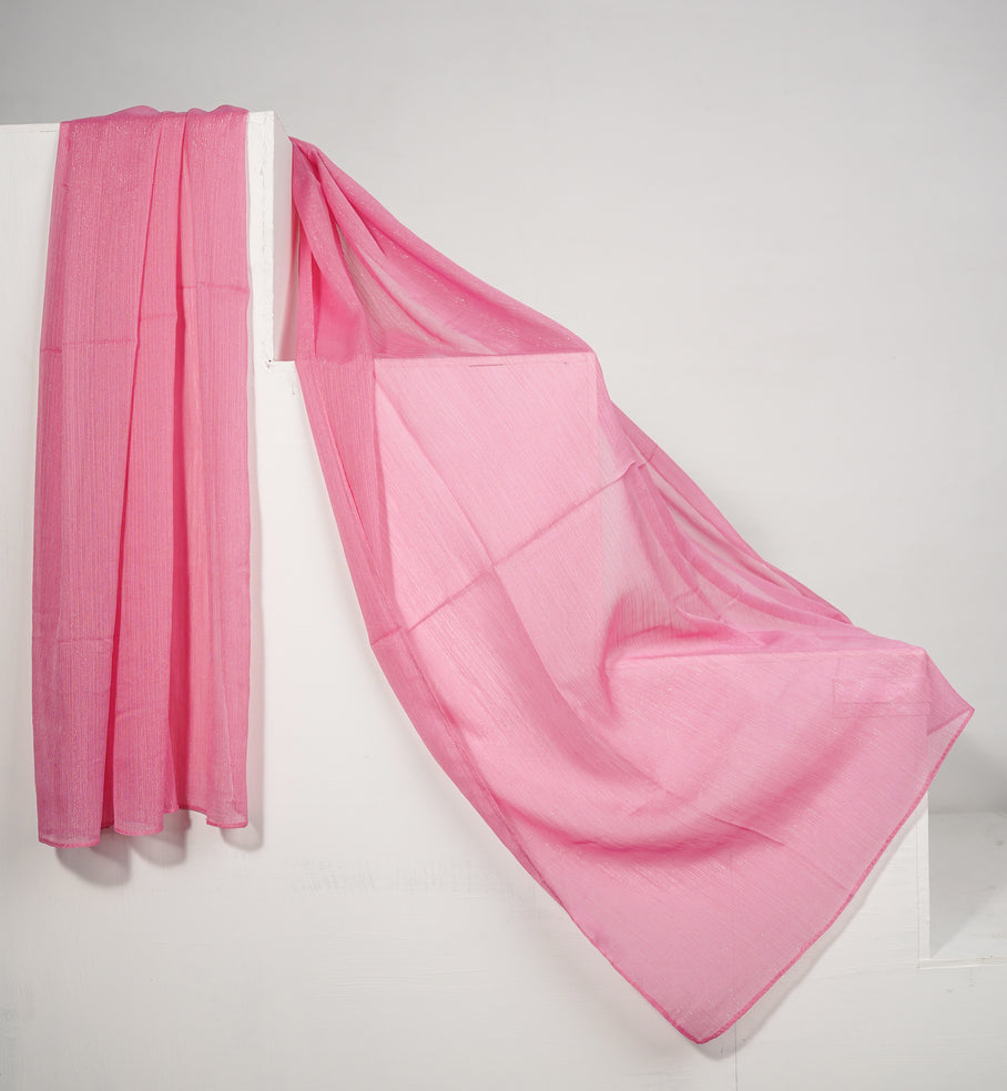 Zari Chiffon - Vibrant Bubblegum Pink