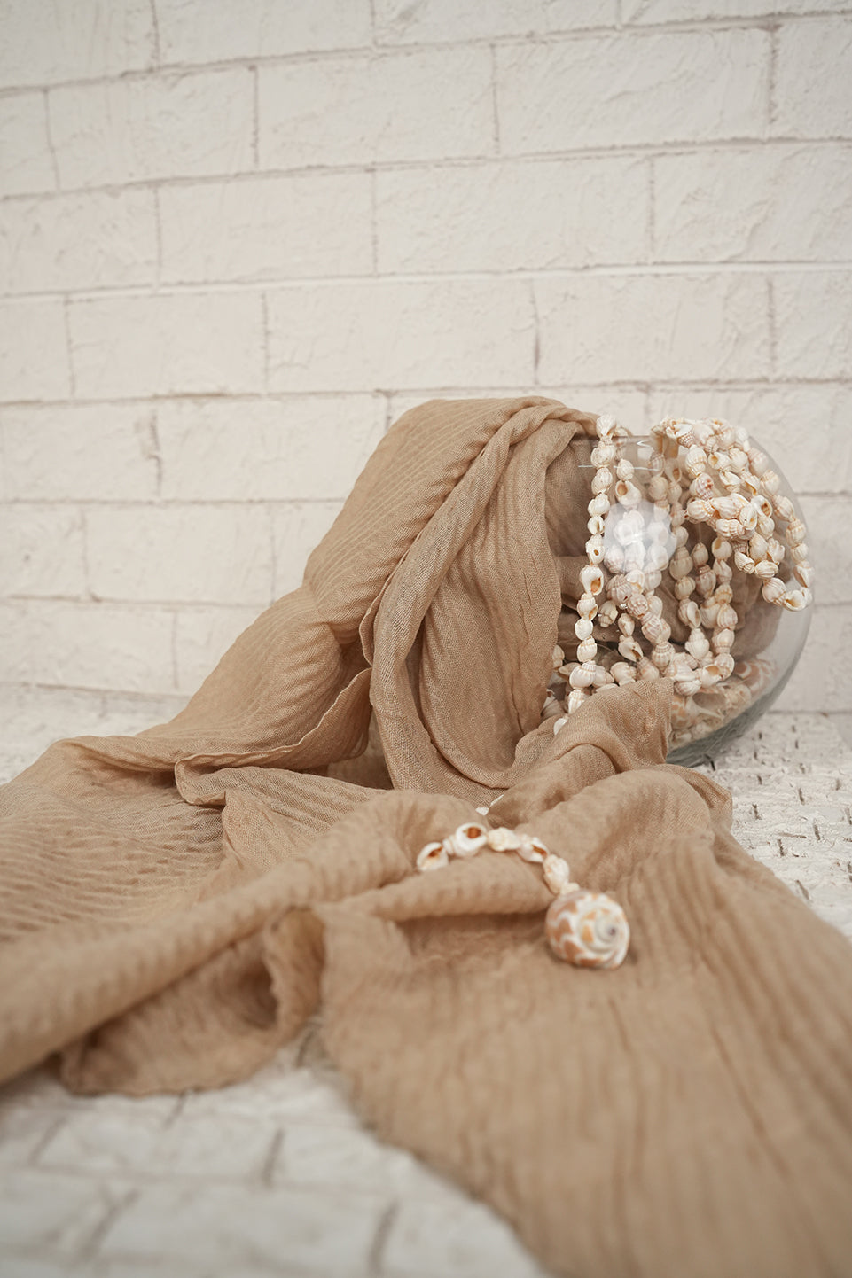 Crinkle Lawn - Beige Sand