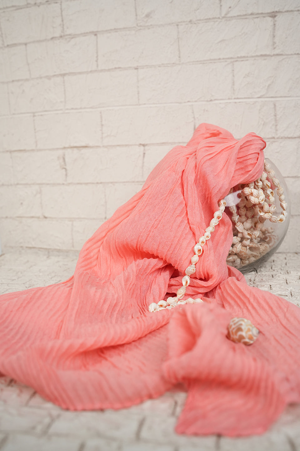 Crinkle Lawn - Apricoat Peach