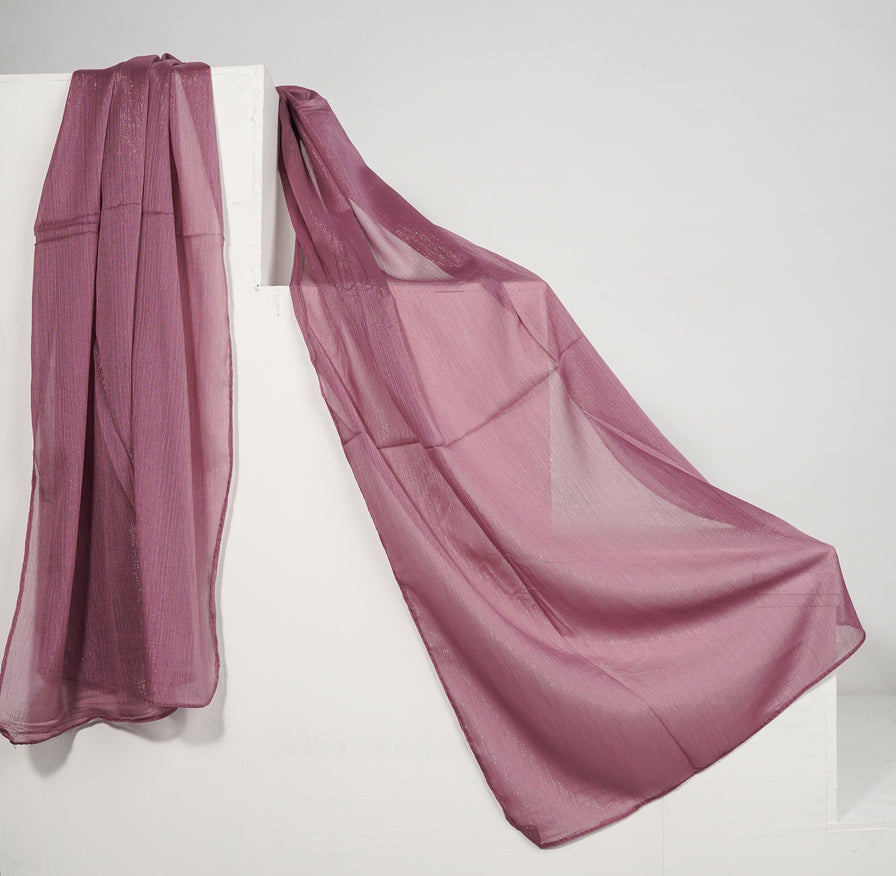 Zari Chiffon - Plum Glint