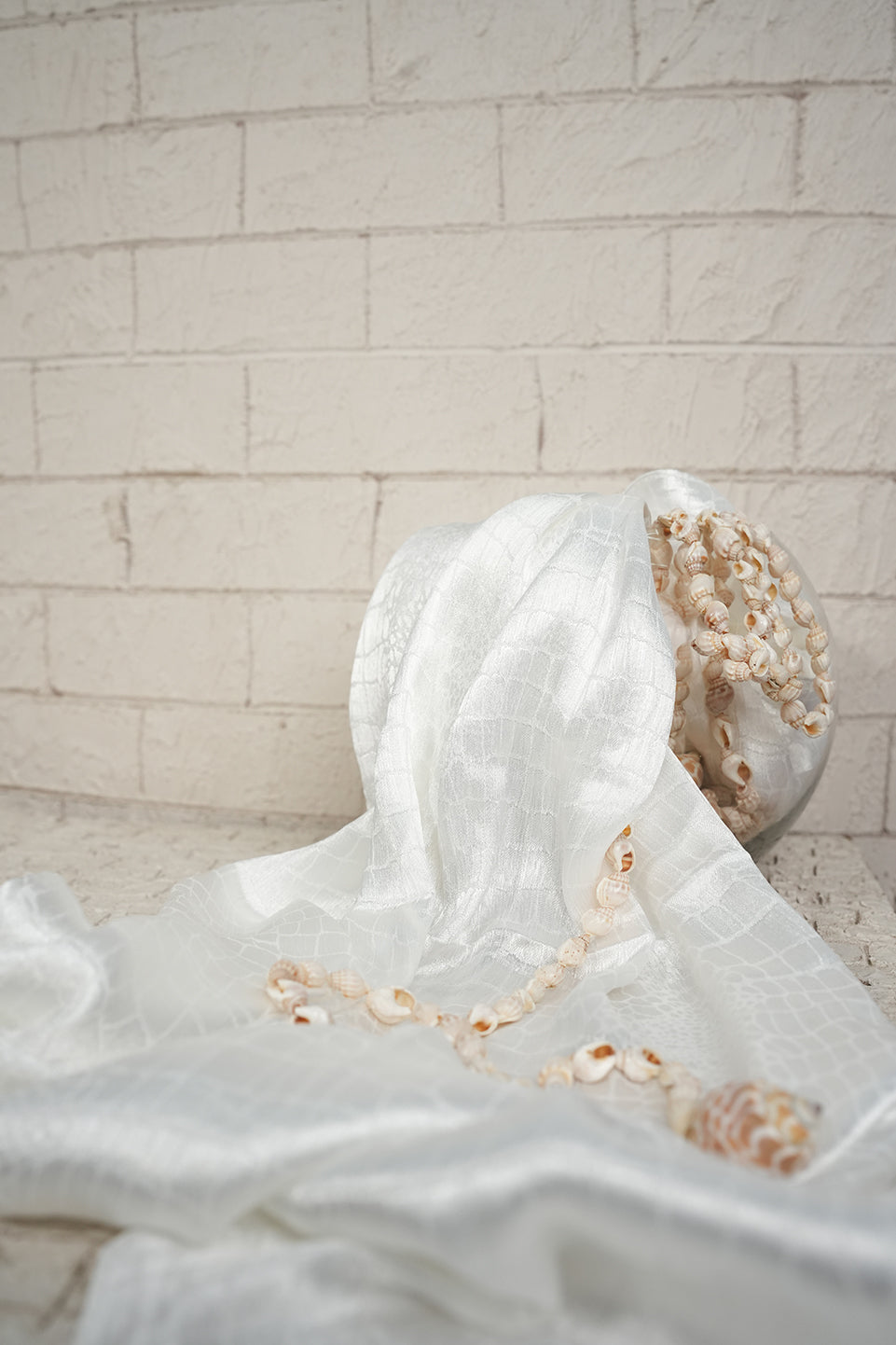 Textured Silk - Pearl White