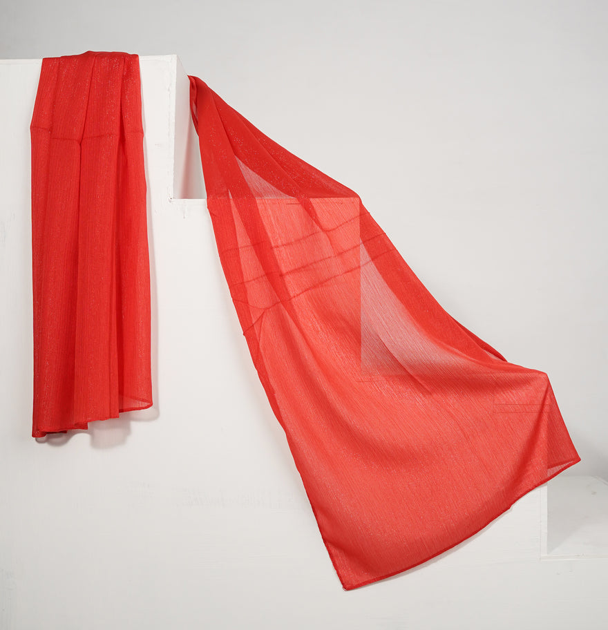 Zari Chiffon - Scarlet Sheer