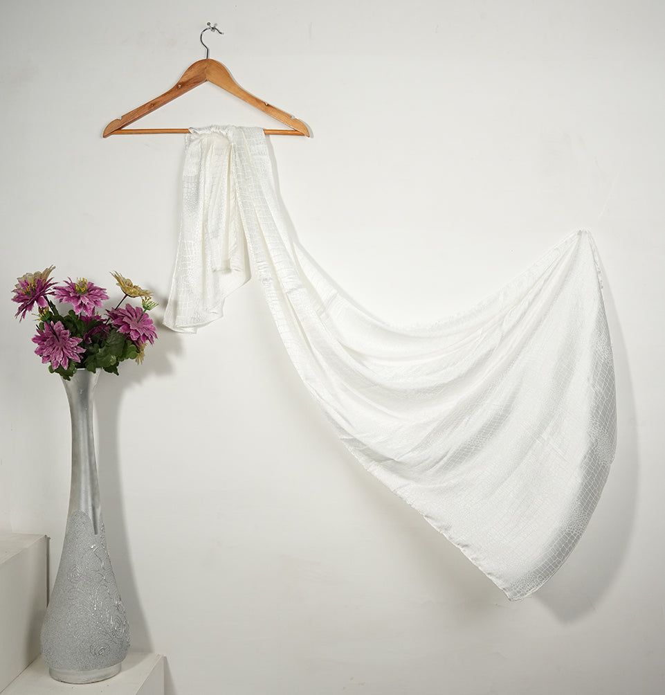 Textured Silk - Pearl White