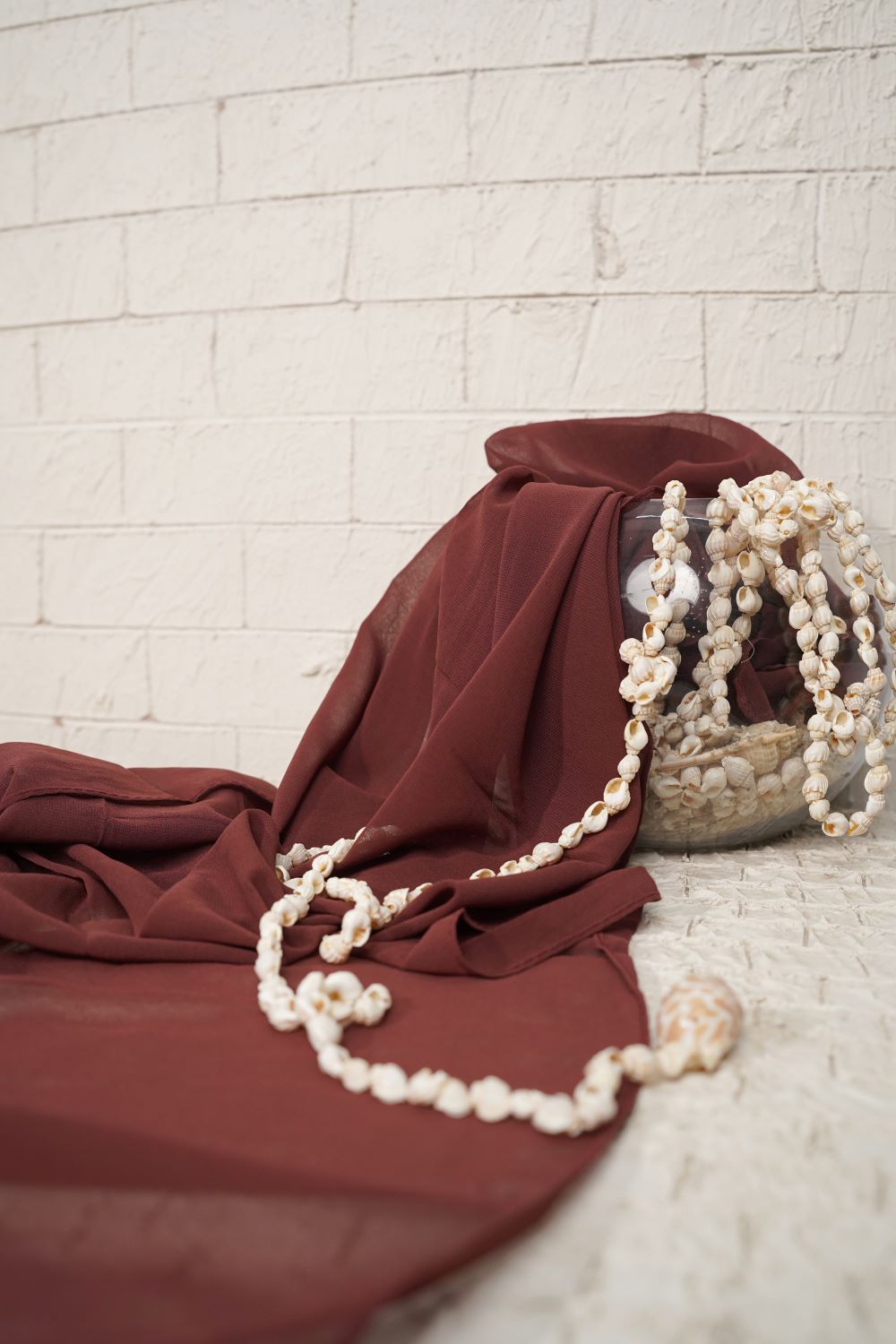 Plain Chiffon - Burgundy