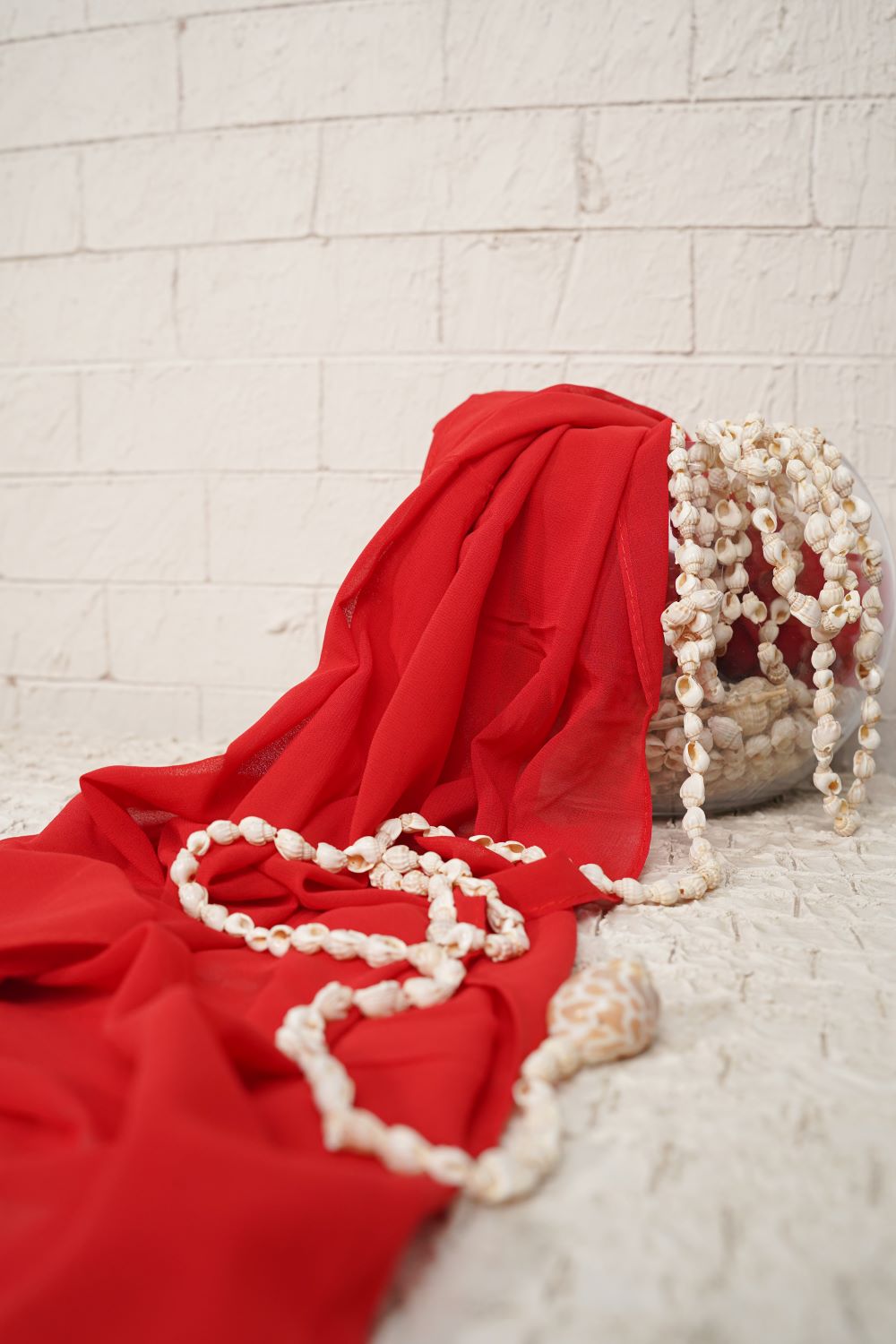 Plain Chiffon - Crimson Rose