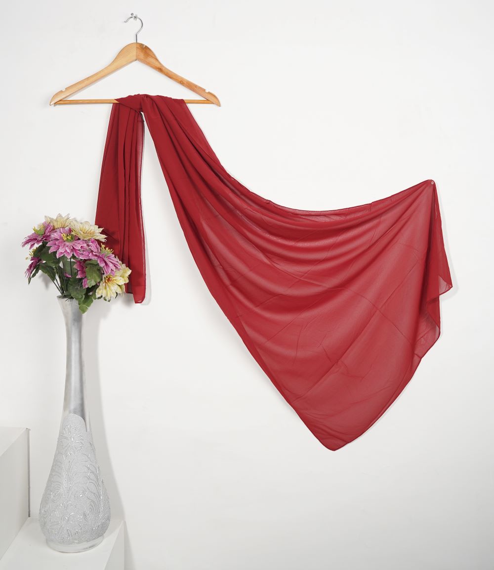Plain Chiffon - Dark Cherry