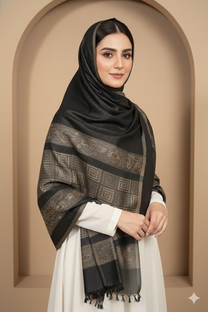 Banarasi Print - Anthracite Mosaic