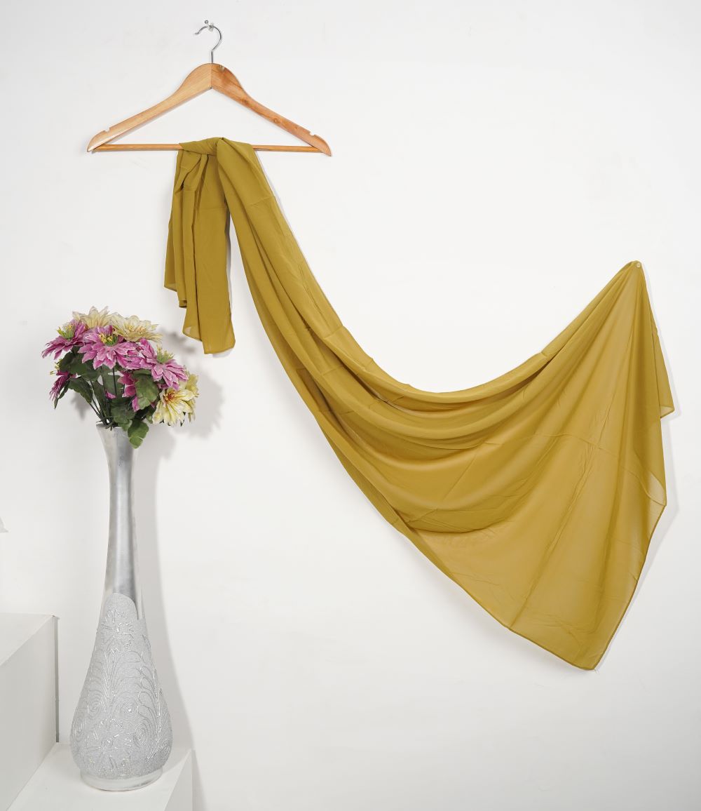 Plain Chiffon - Golden Moss