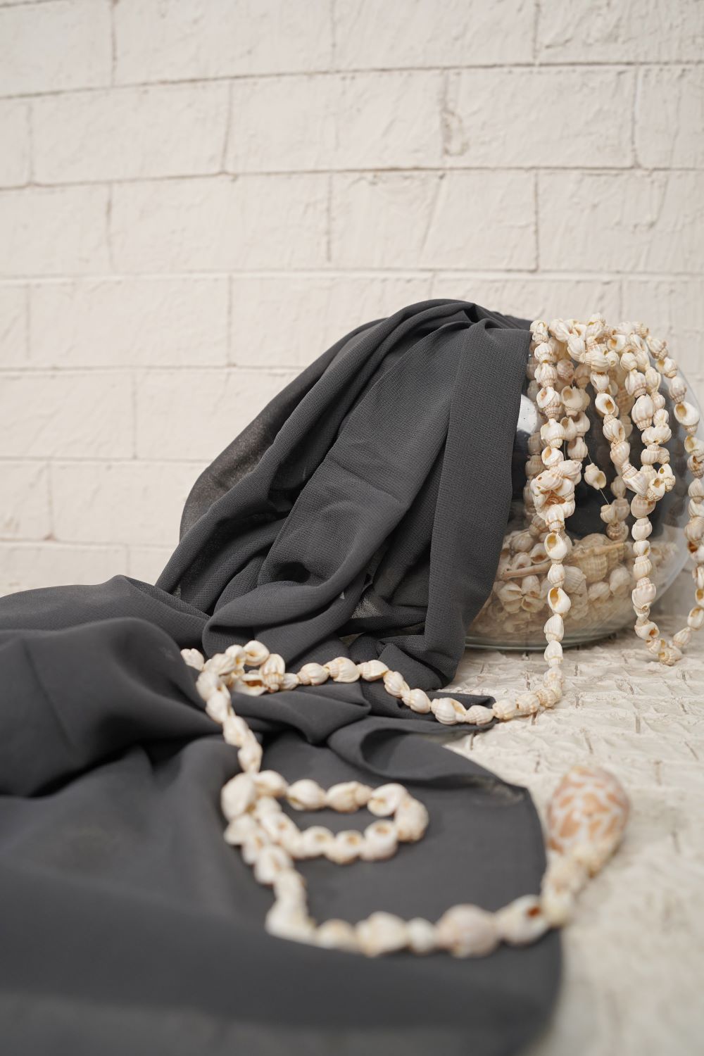 Plain Chiffon - Graphite Grey