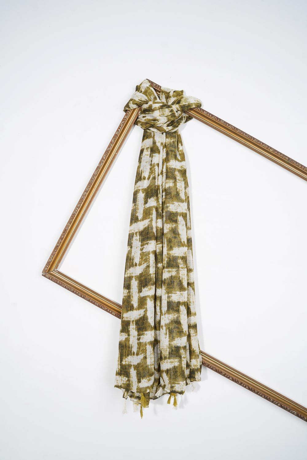 Chevron Block - Olive Check
