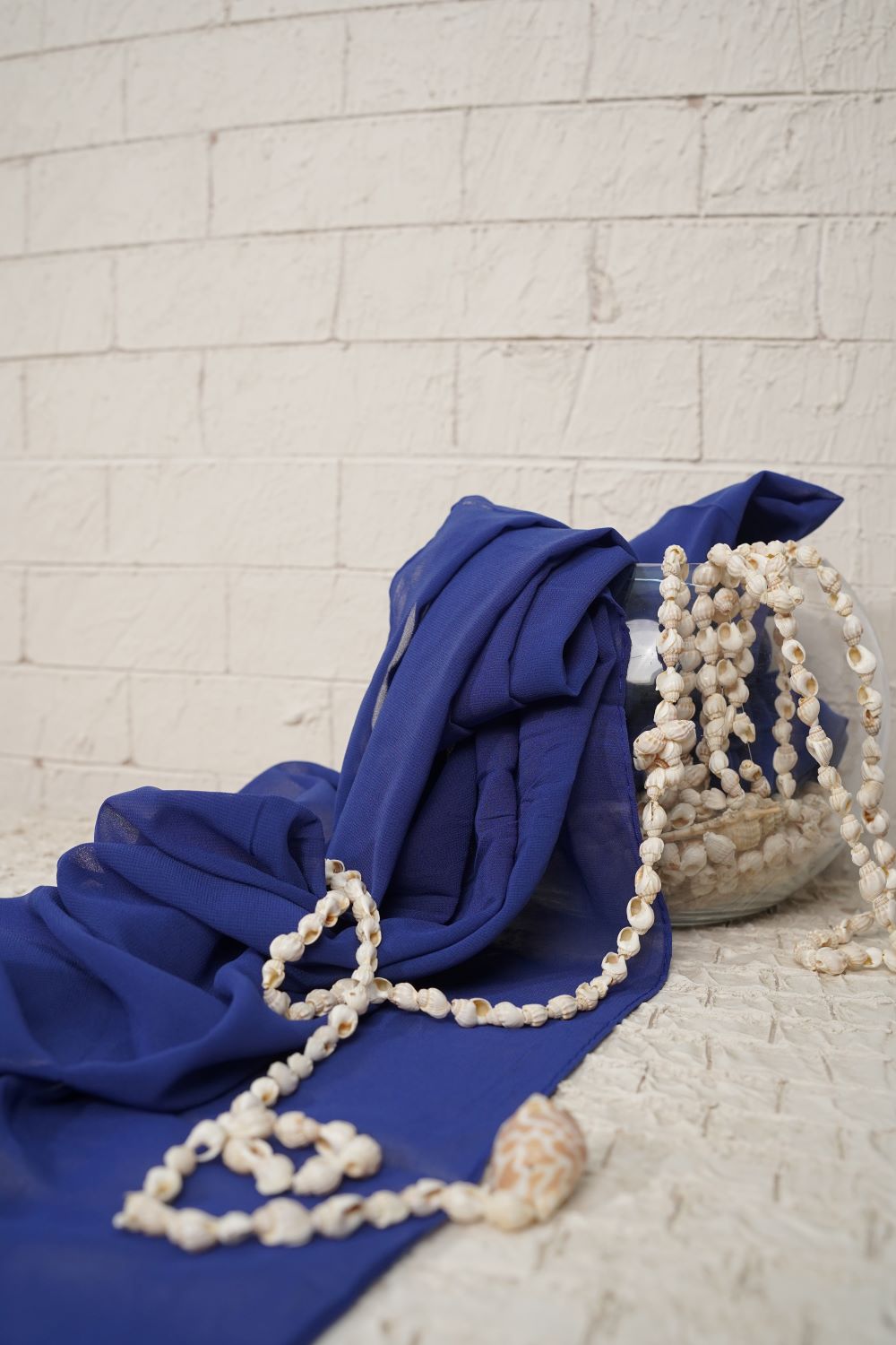Plain Chiffon - Pacific Blue