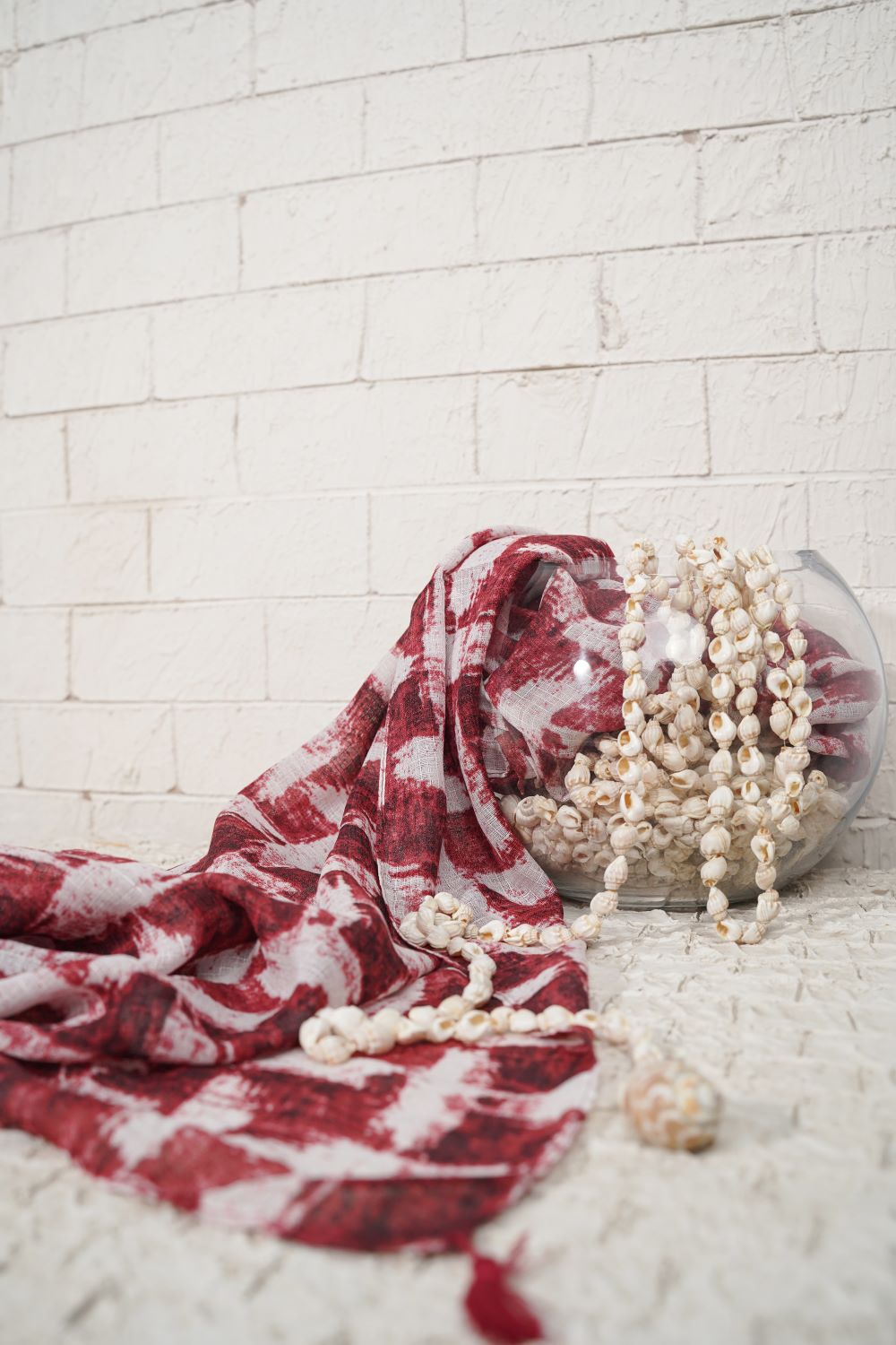 Chevron Block - Ruby White