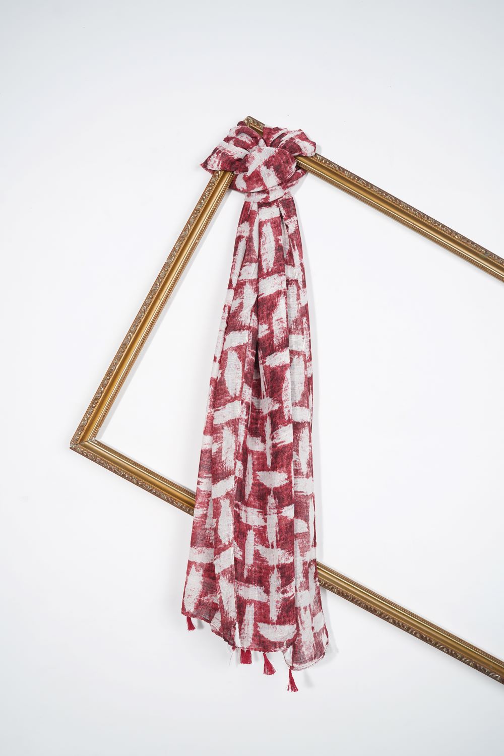 Chevron Block - Ruby White