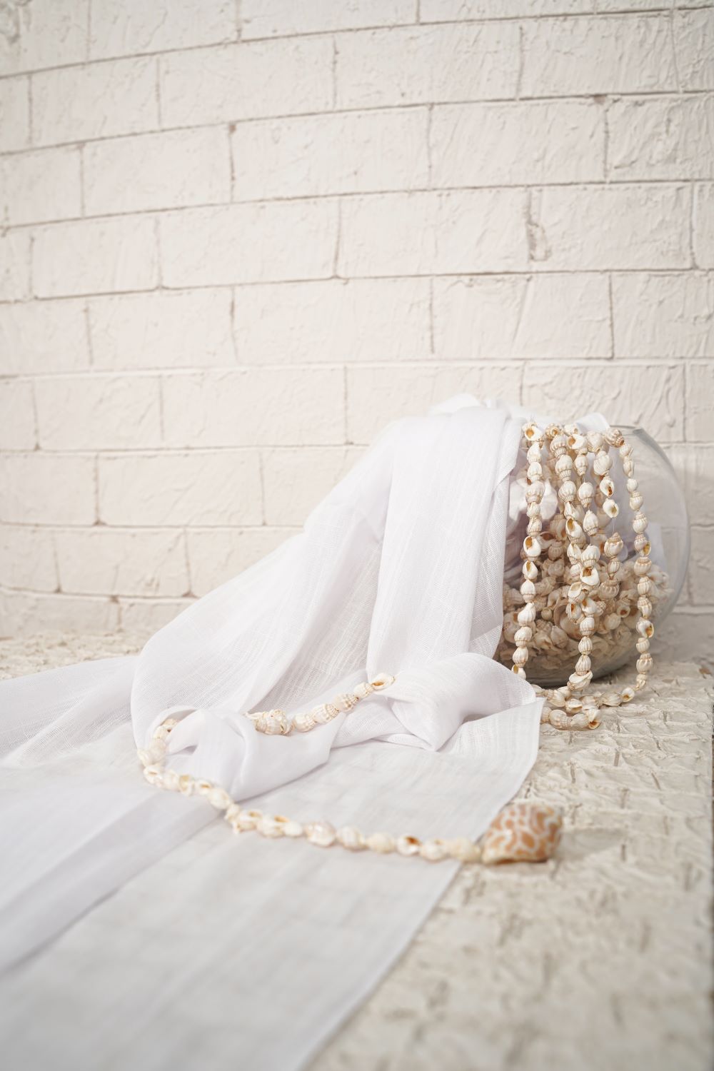 Turkish Lawn Large - Sea Pearl White