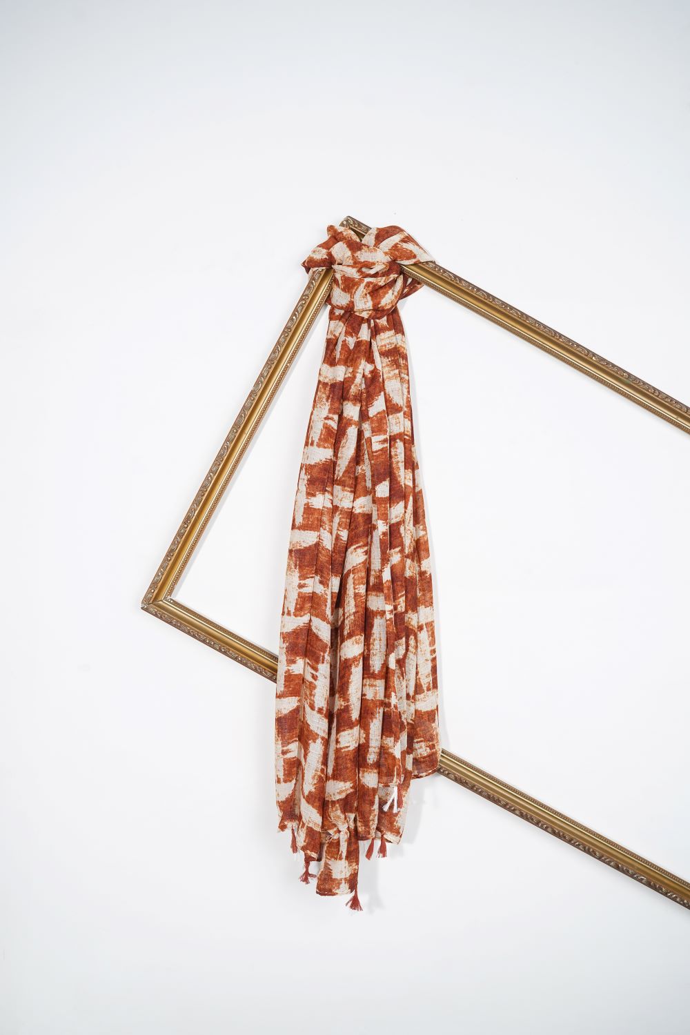 Chevron Block - Twill Rust